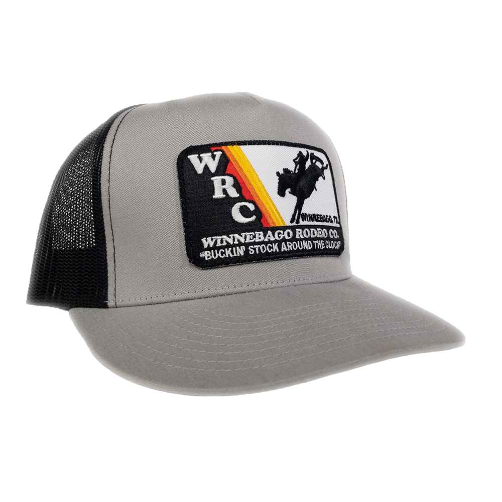 WRC Patch Silver/Black Mesh Flatbill